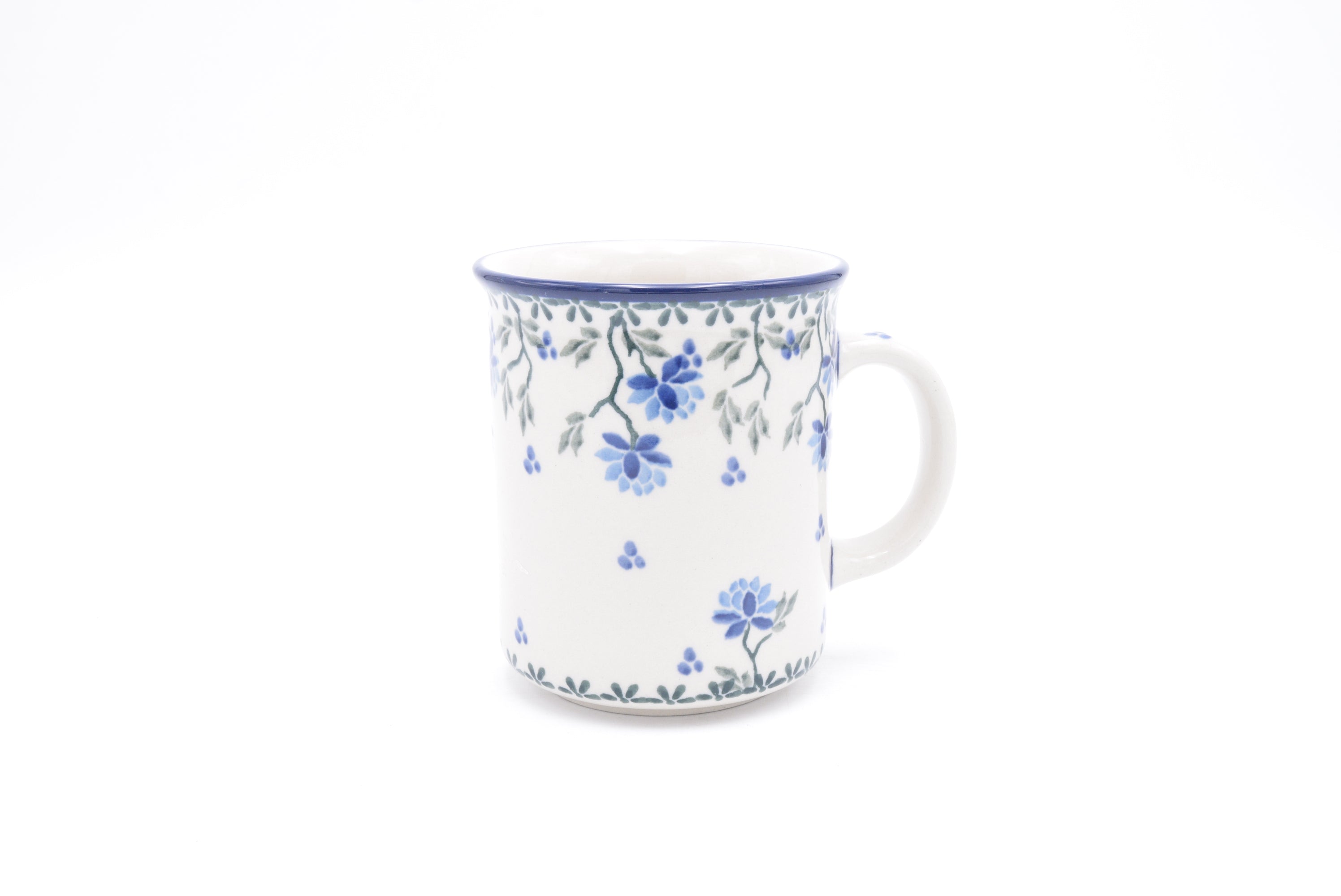 236 Bunzlau Rechte Mok 2415 - Blij Blauw Bunzlau