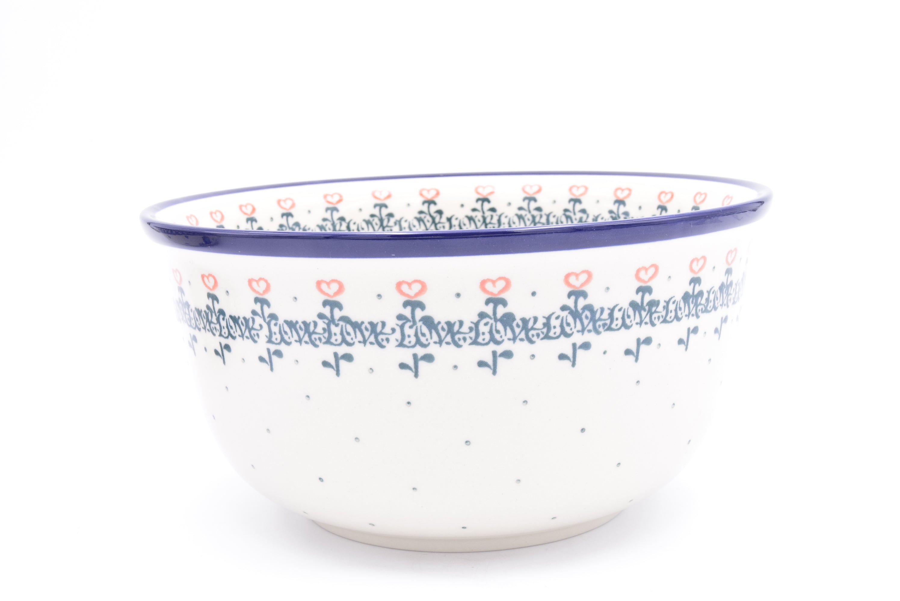 214 Bunzlau Diepe schaal 2449 - Blij Blauw Bunzlau