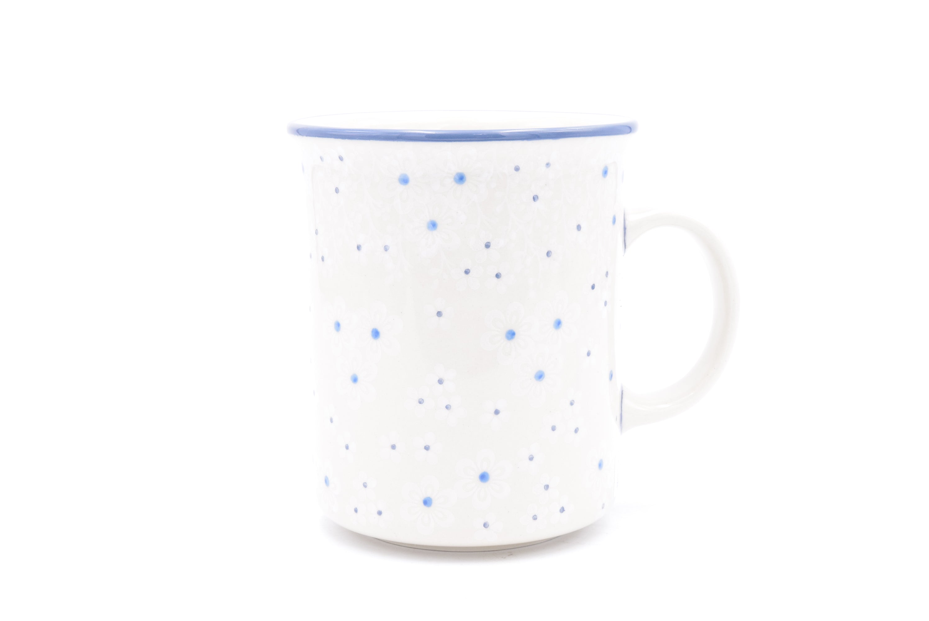 A37 Bunzlau Rechte Mok XXL 2492 - Blij Blauw Bunzlau