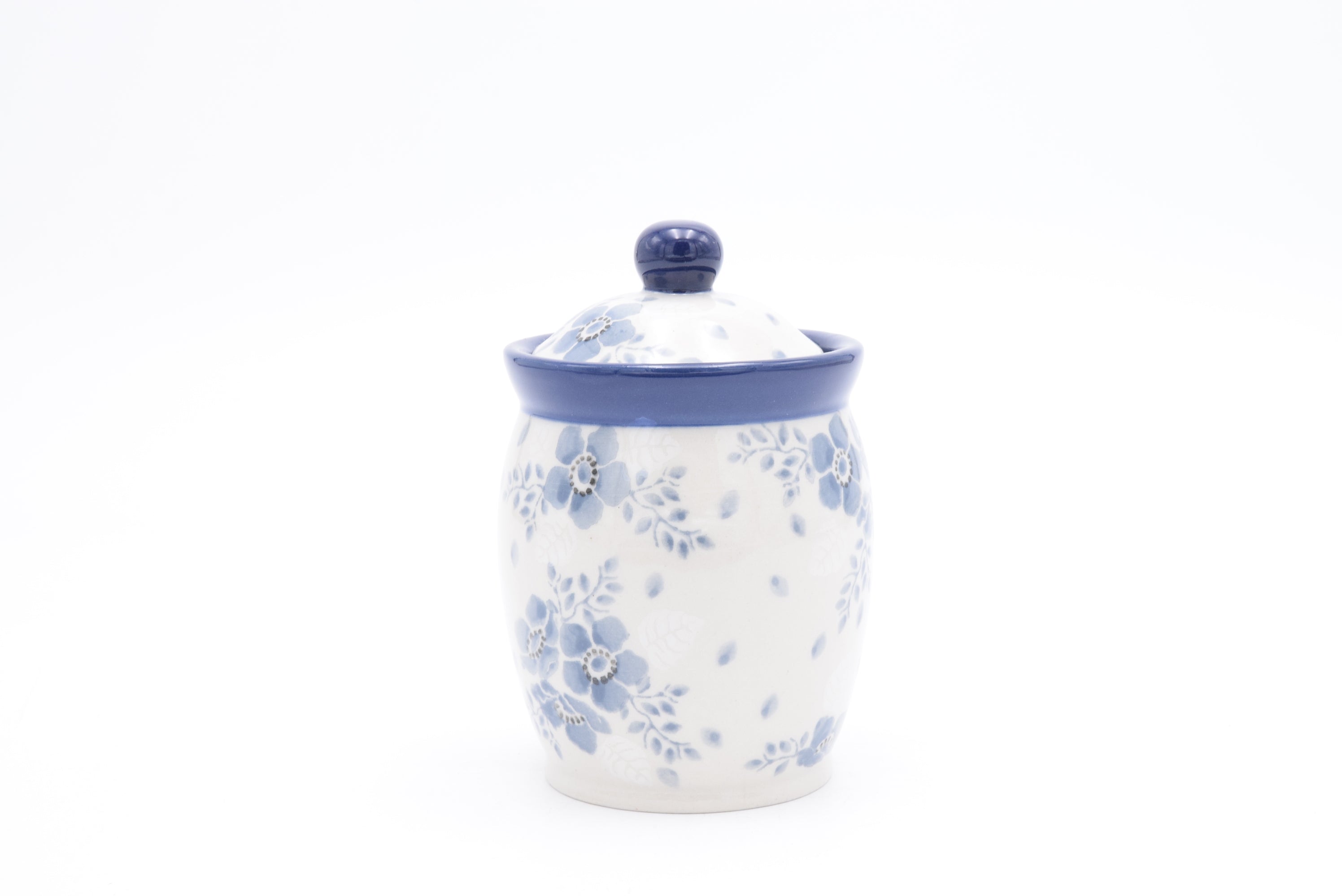 108 Bunzlau Kruidenpotje 2496 - Blij Blauw Bunzlau