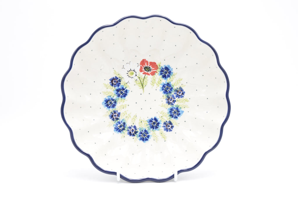248 Bunzlau Schaal laag ribbel 2511 - Blij Blauw Bunzlau