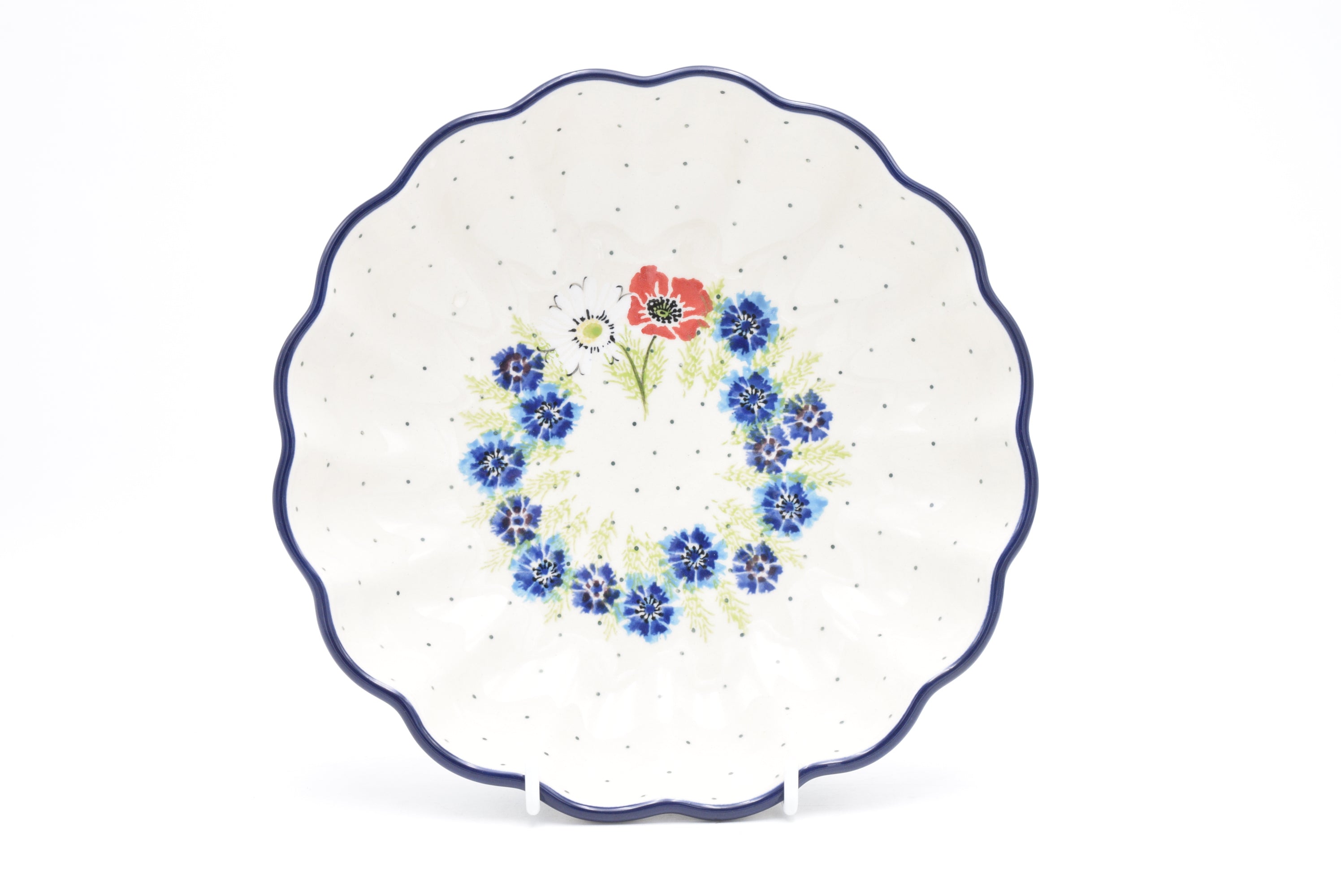 248 Bunzlau Schaal laag ribbel 2511 - Blij Blauw Bunzlau
