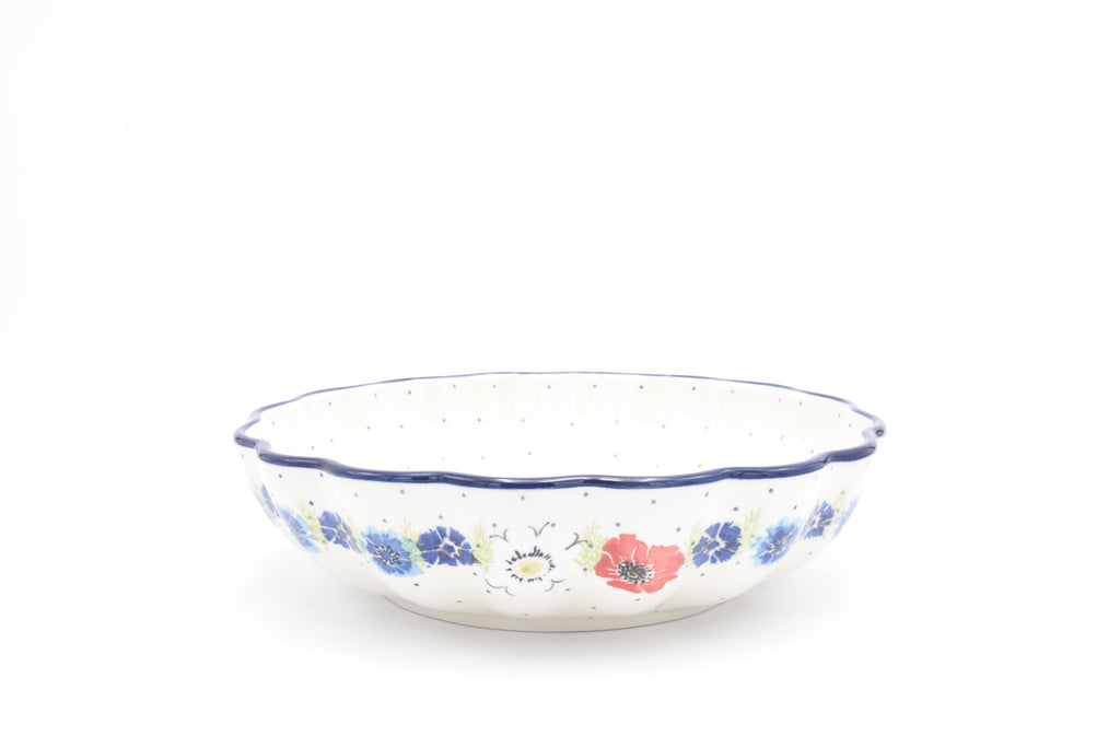 248 Bunzlau Schaal laag ribbel 2511 - Blij Blauw Bunzlau