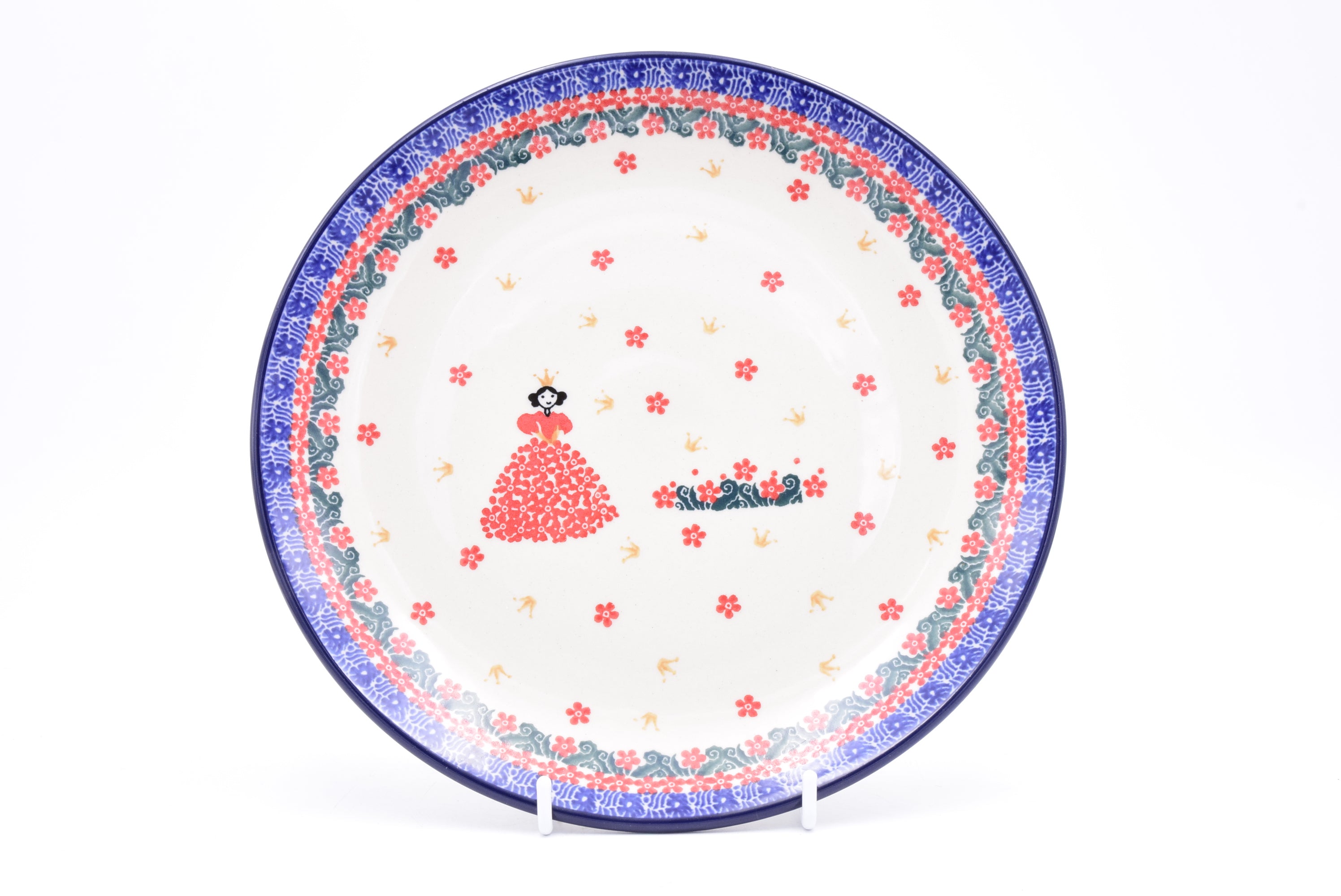 257 Bunzlau Dinerbord 2521 - Blij Blauw Bunzlau