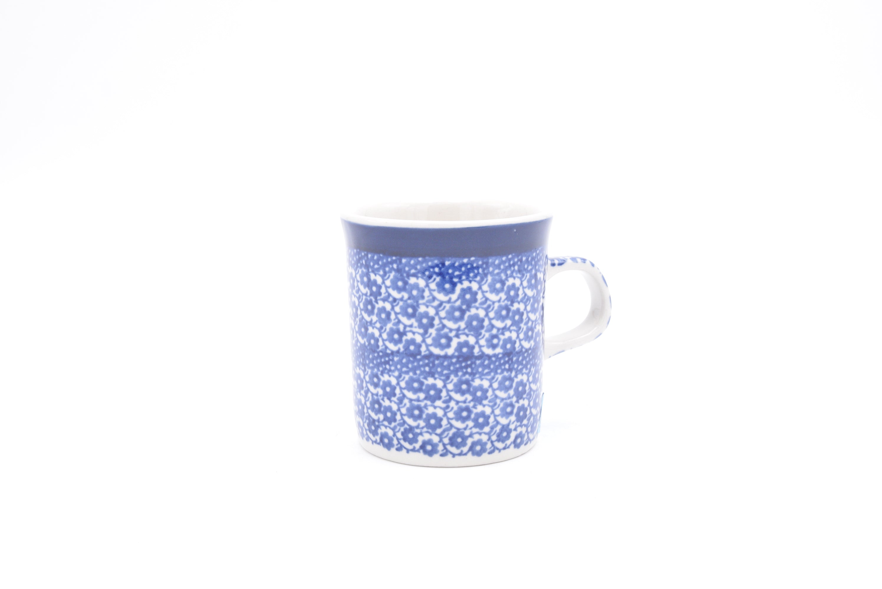 328 Bunzlau Rechte Mok 2546 - Blij Blauw Bunzlau