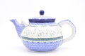 444 Bunzlau Theepot 2582 - Blij Blauw Bunzlau