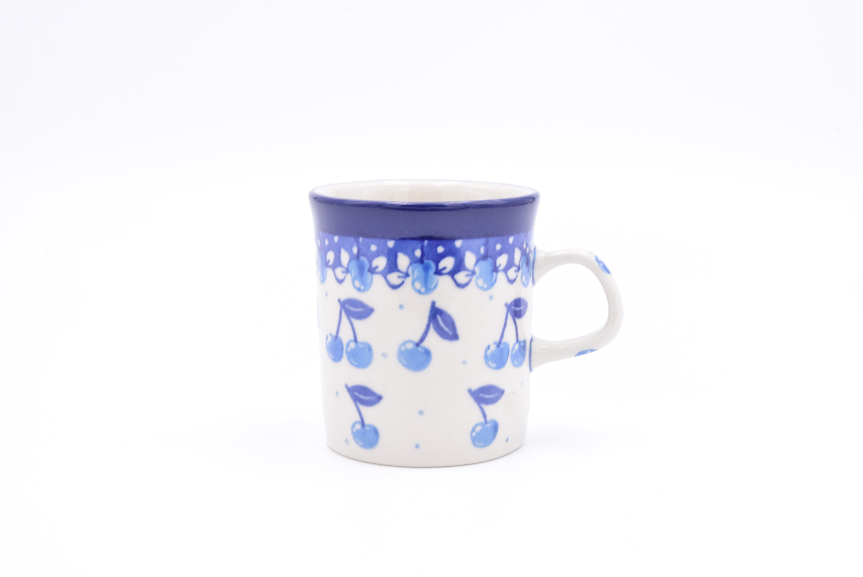 328 Bunzlau Rechte Mok 2682 - Blij Blauw Bunzlau