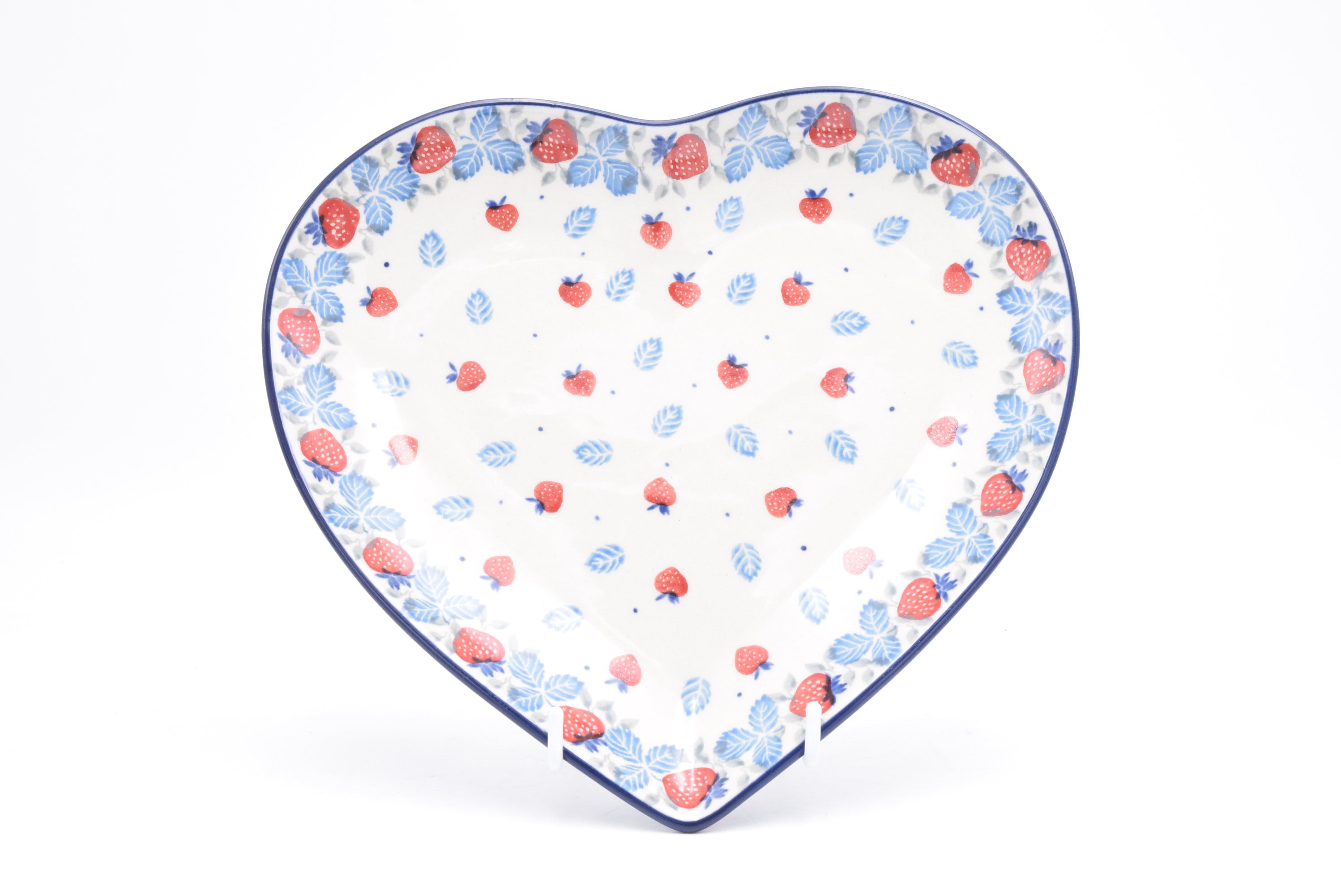 925 Bunzlau Serveerschaal Hart 2710 - Blij Blauw Bunzlau