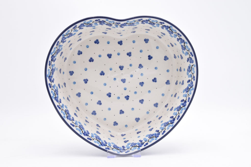 970 Bunzlau Schaal Hart 2716 - Blij Blauw Bunzlau