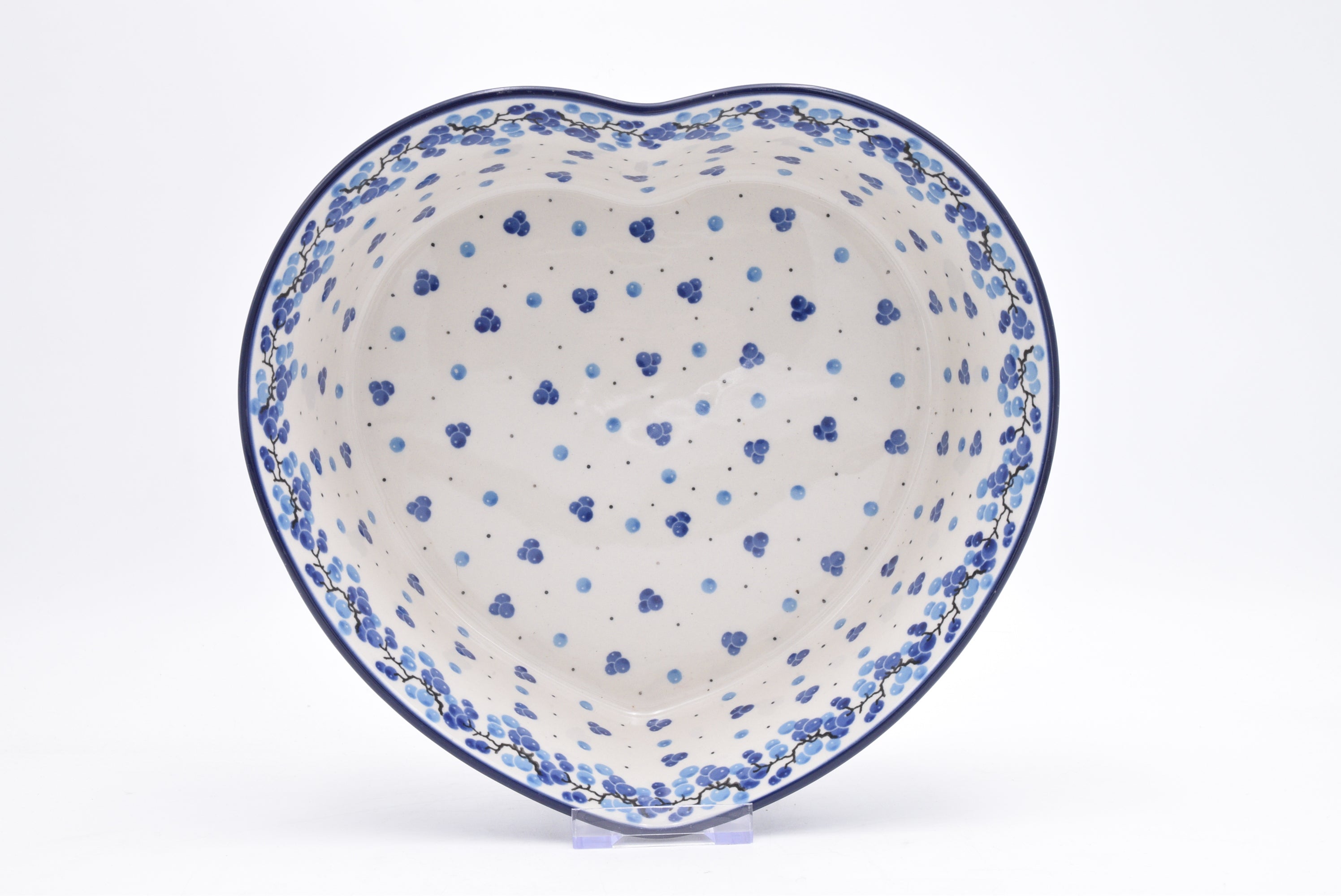 970 Bunzlau Schaal Hart 2716 - Blij Blauw Bunzlau