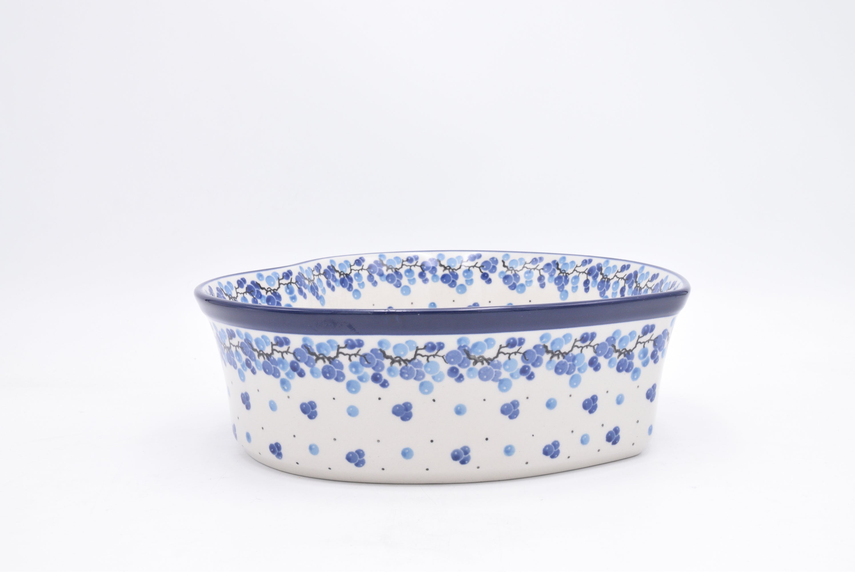 970 Bunzlau Schaal Hart 2716 - Blij Blauw Bunzlau