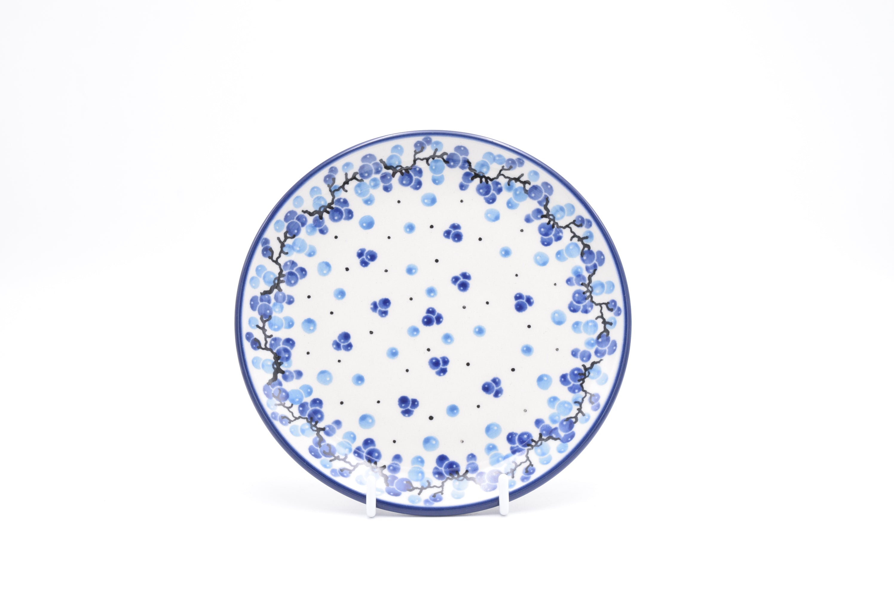 261 Bunzlau Gebaksbord 2716 - Blij Blauw Bunzlau