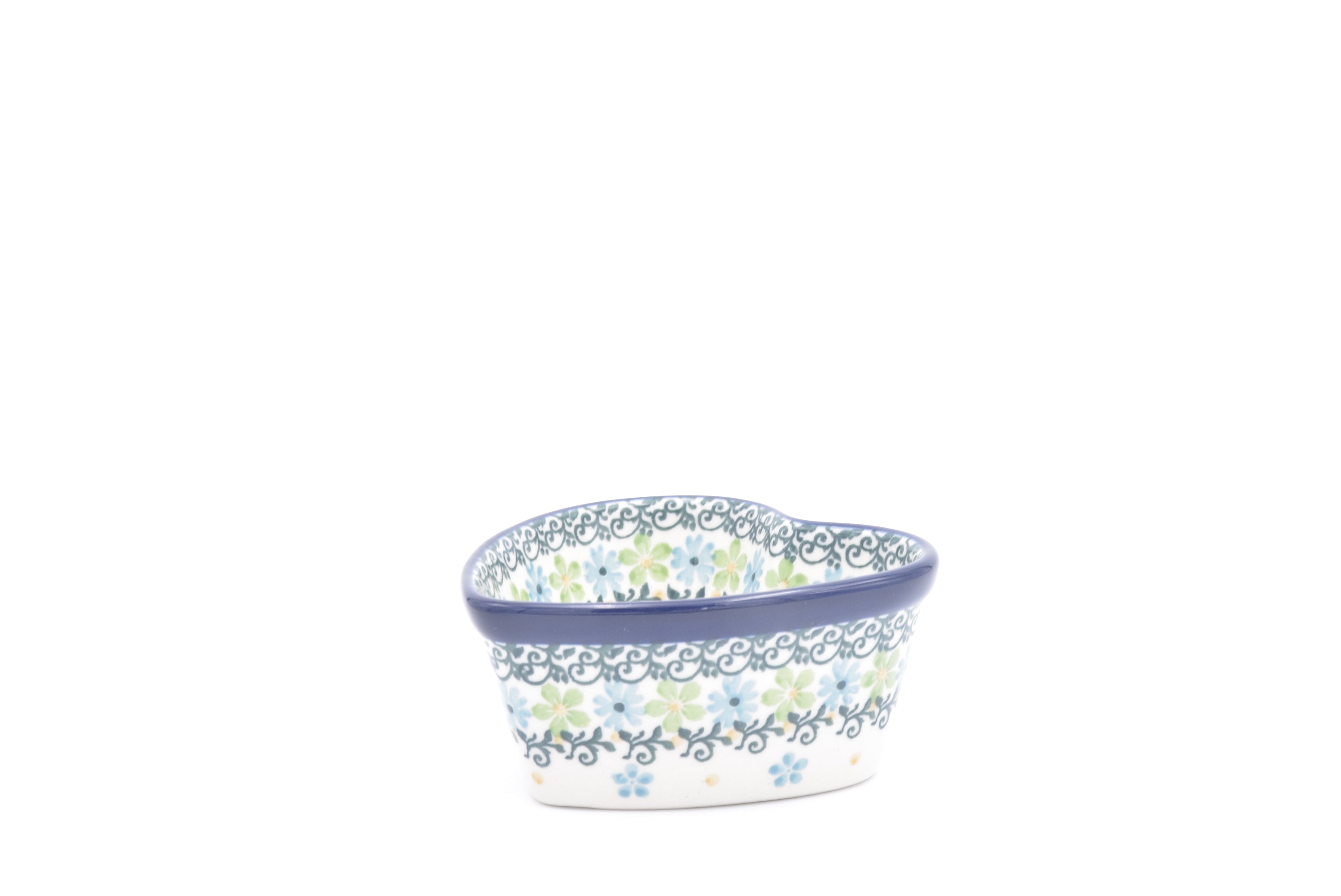 A45 Bunzlau Schaal Hart 2726 - Blij Blauw Bunzlau