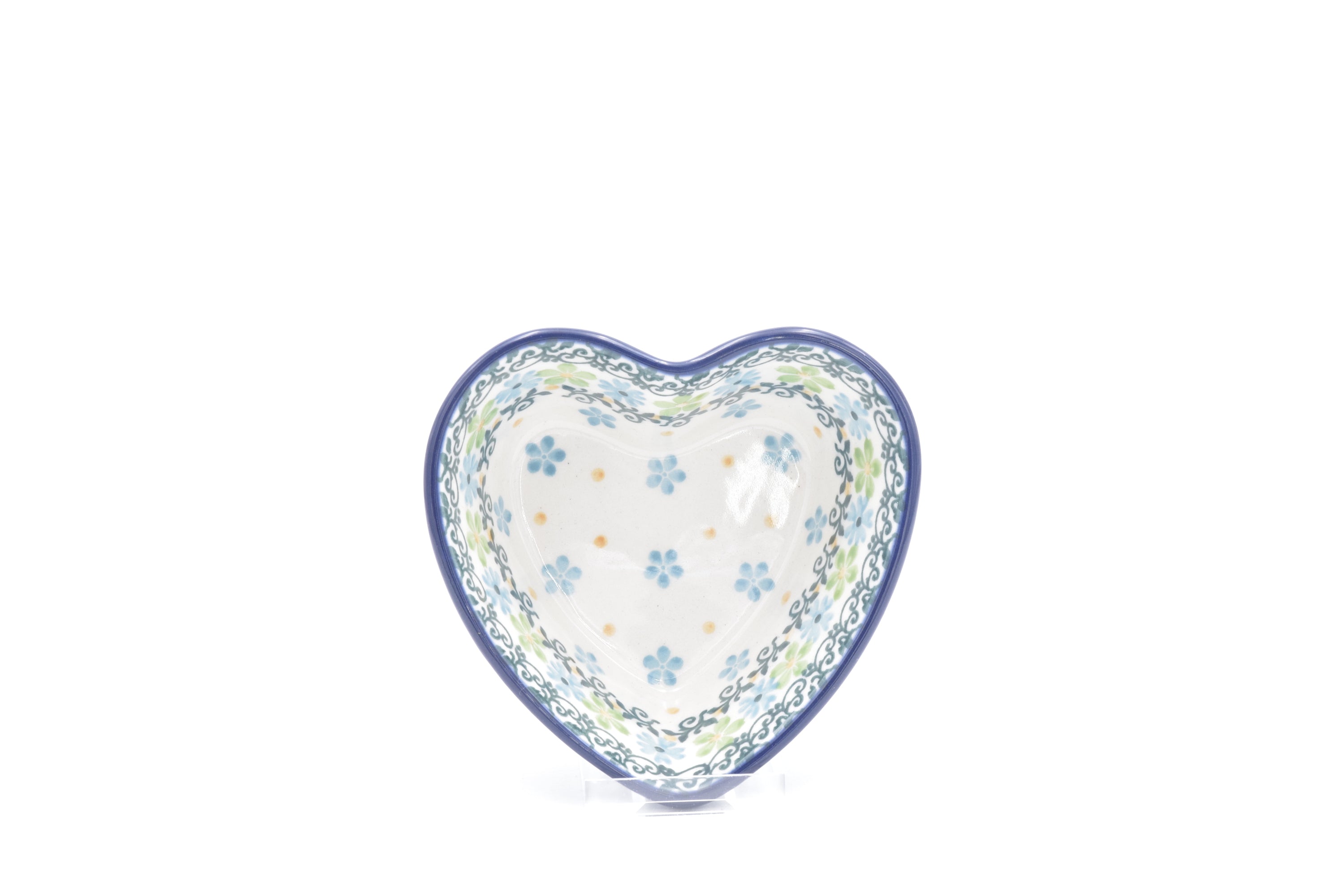 A45 Bunzlau Schaal Hart 2726 - Blij Blauw Bunzlau