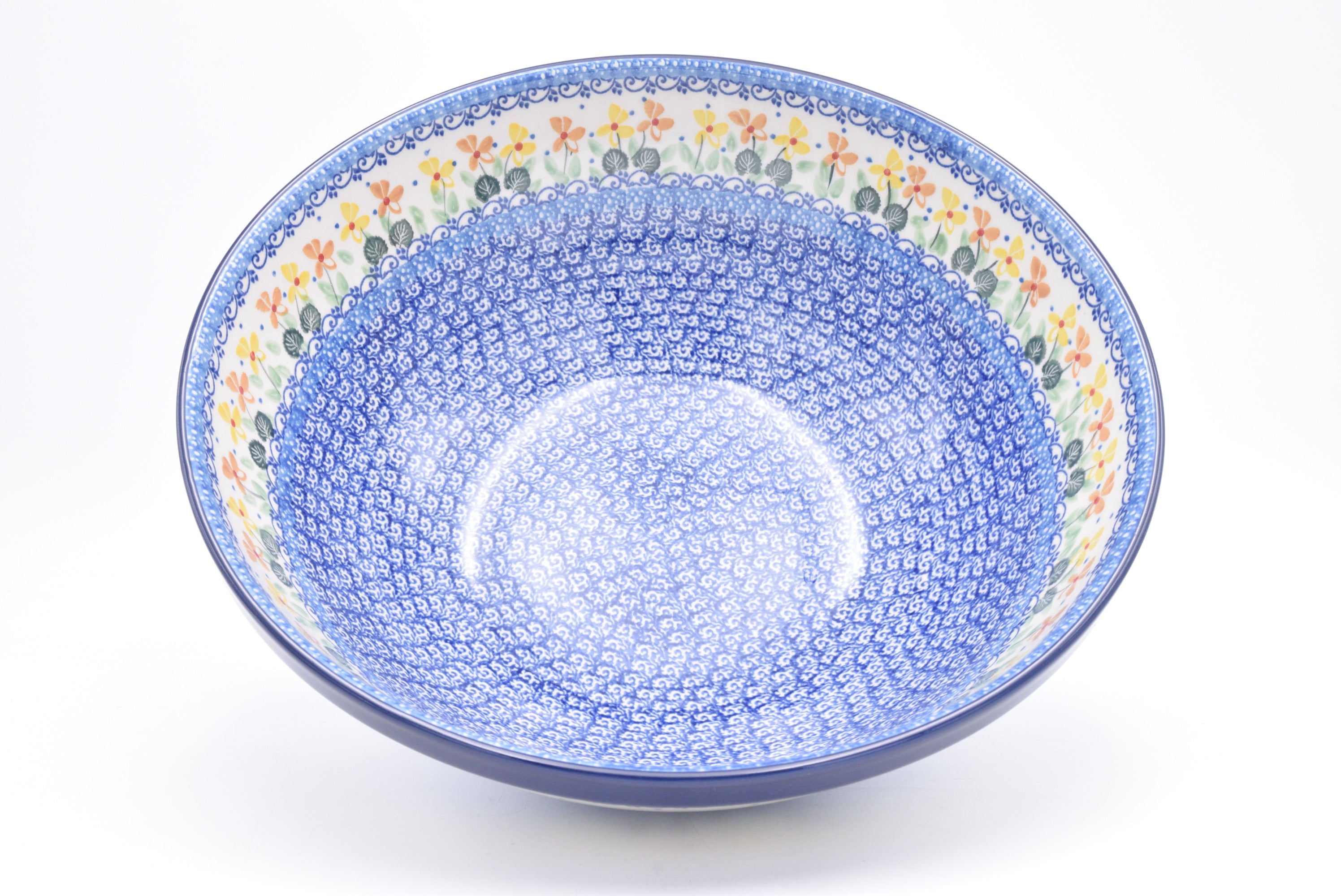 154 Bunzlau Nestschaal 2753 - Blij Blauw Bunzlau