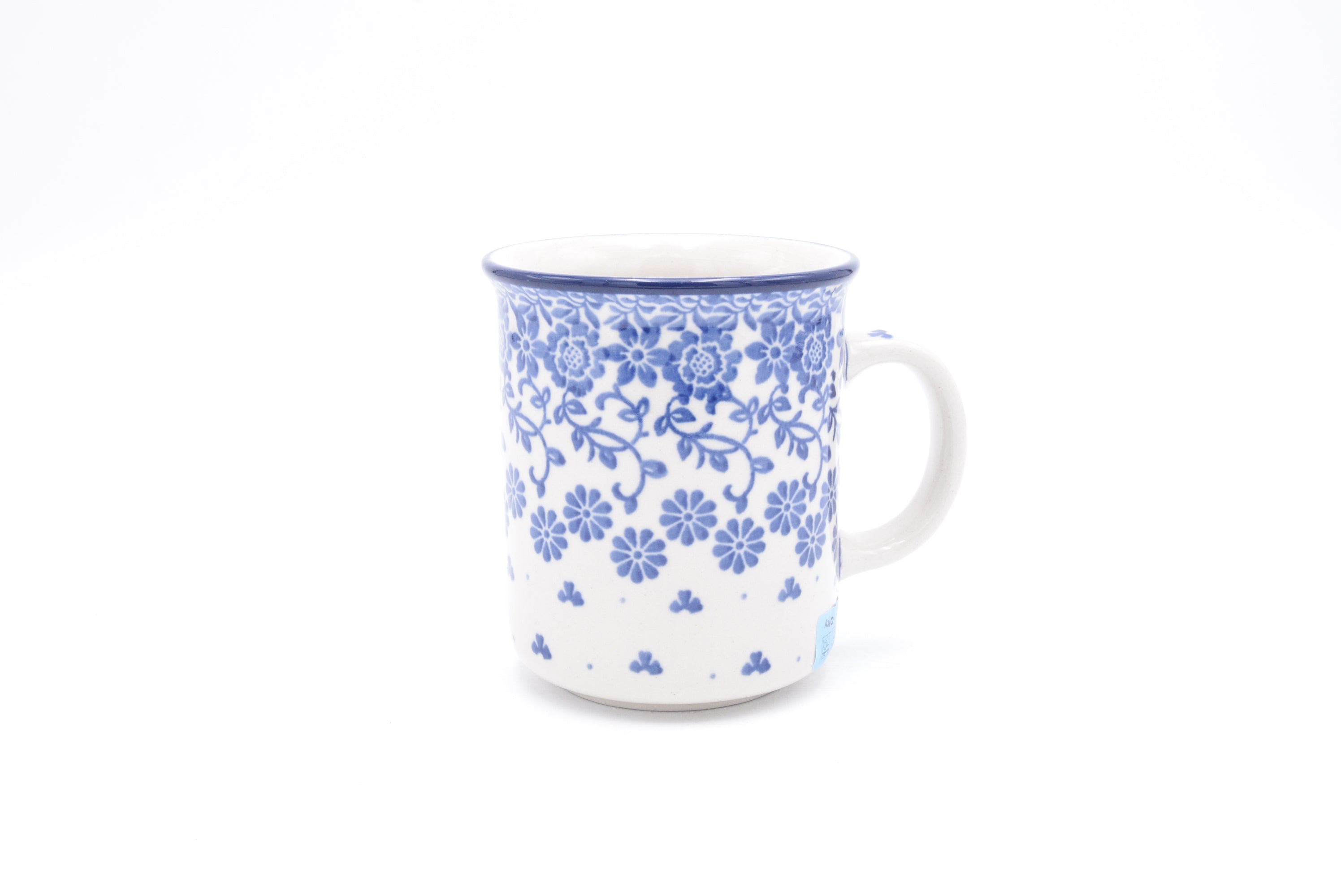 236 Bunzlau Rechte Mok 2766 - Blij Blauw Bunzlau