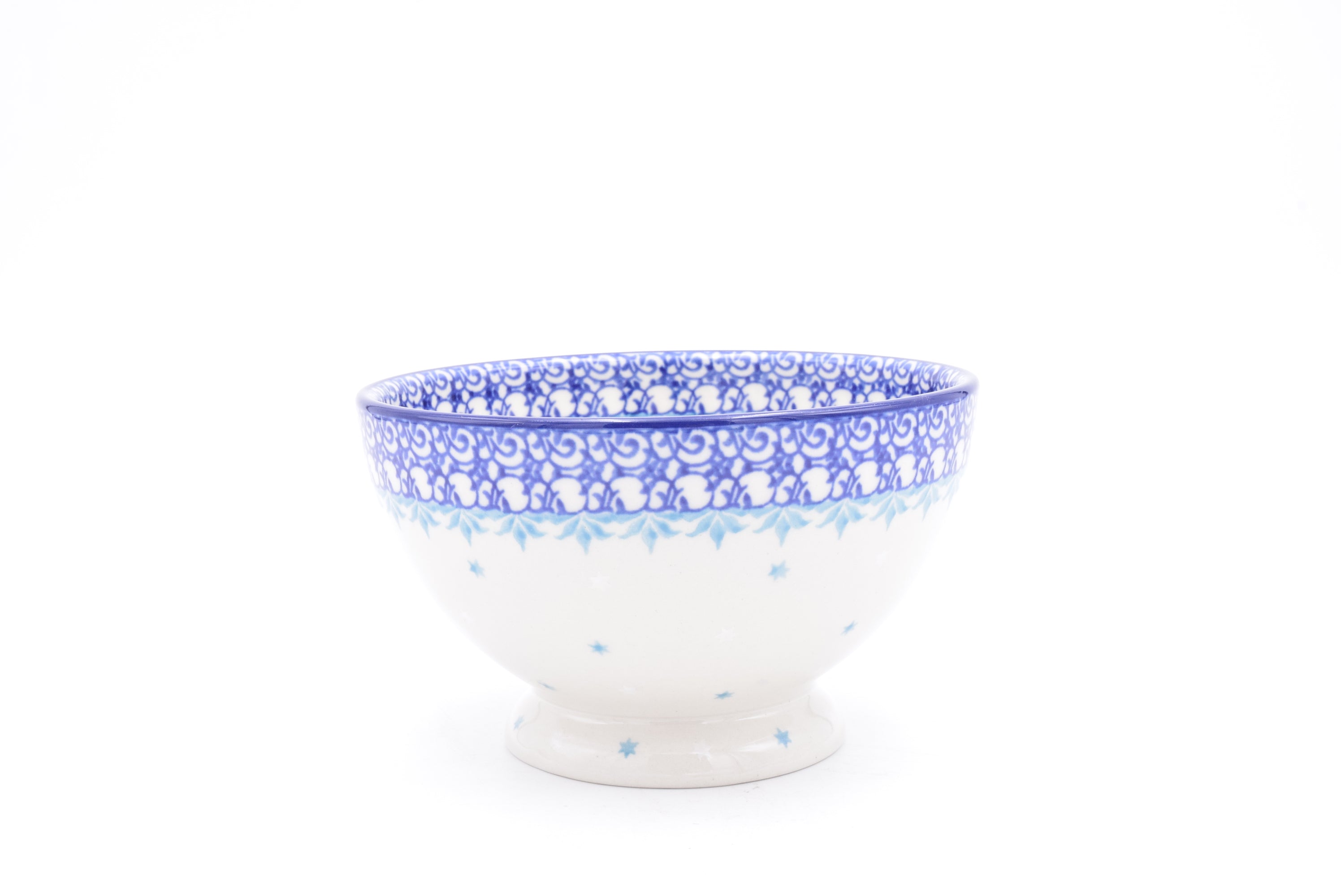 206 Bunzlau Schaal op voet 2798 - Blij Blauw Bunzlau