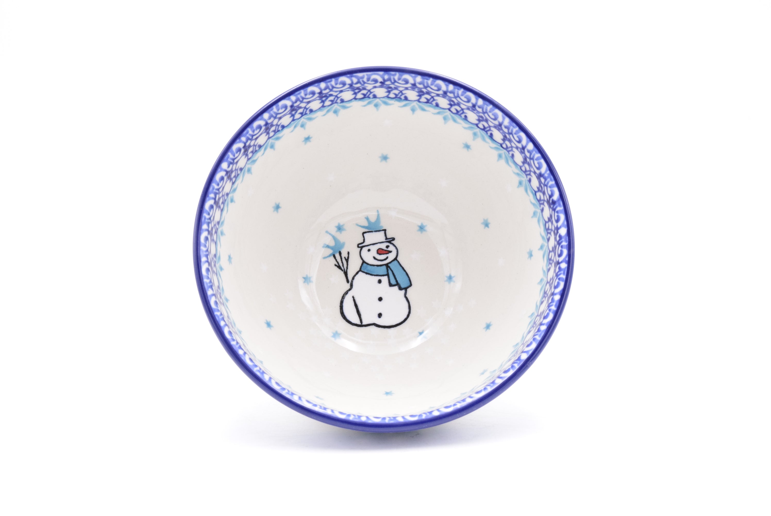 206 Bunzlau Schaal op voet 2798 - Blij Blauw Bunzlau