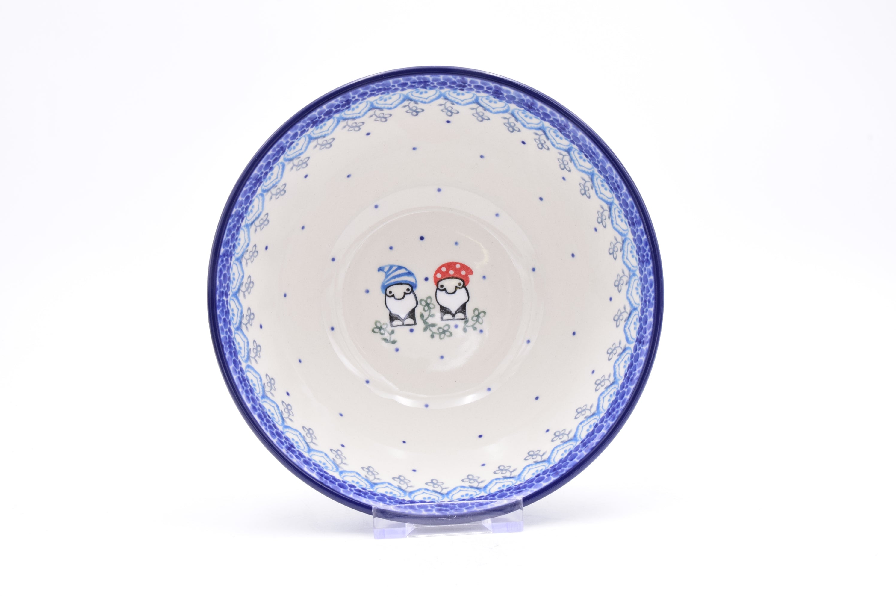 058 Bunzlau Nestschaal 2799 - Blij Blauw Bunzlau