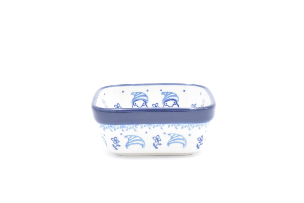 428 Bunzlau Vierkant schaaltje 2801 - Blij Blauw Bunzlau