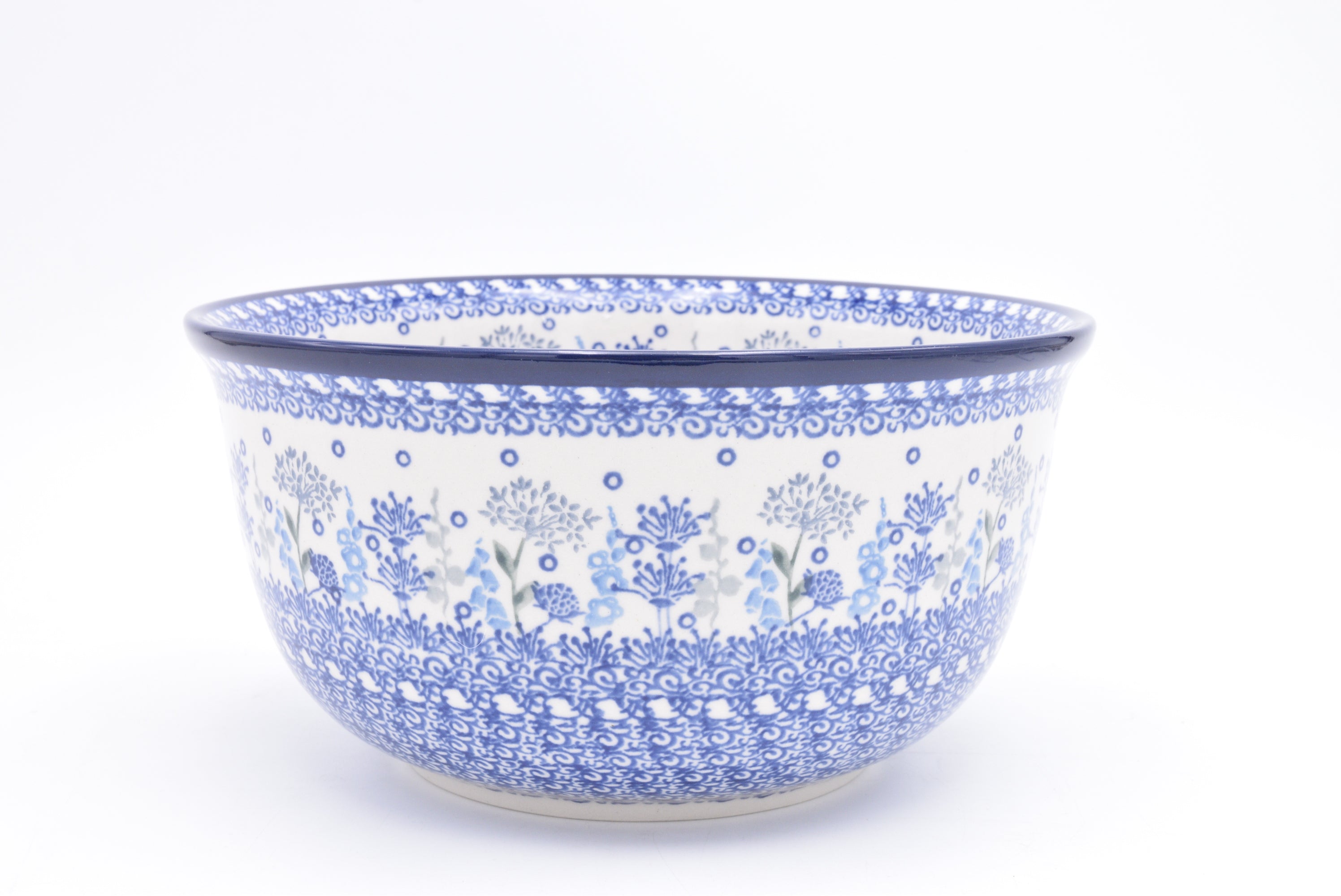 214 Bunzlau Diepe schaal 2896 - Blij Blauw Bunzlau