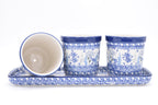 290 Bunzlau Kruidenpotjes 2896 - Blij Blauw Bunzlau