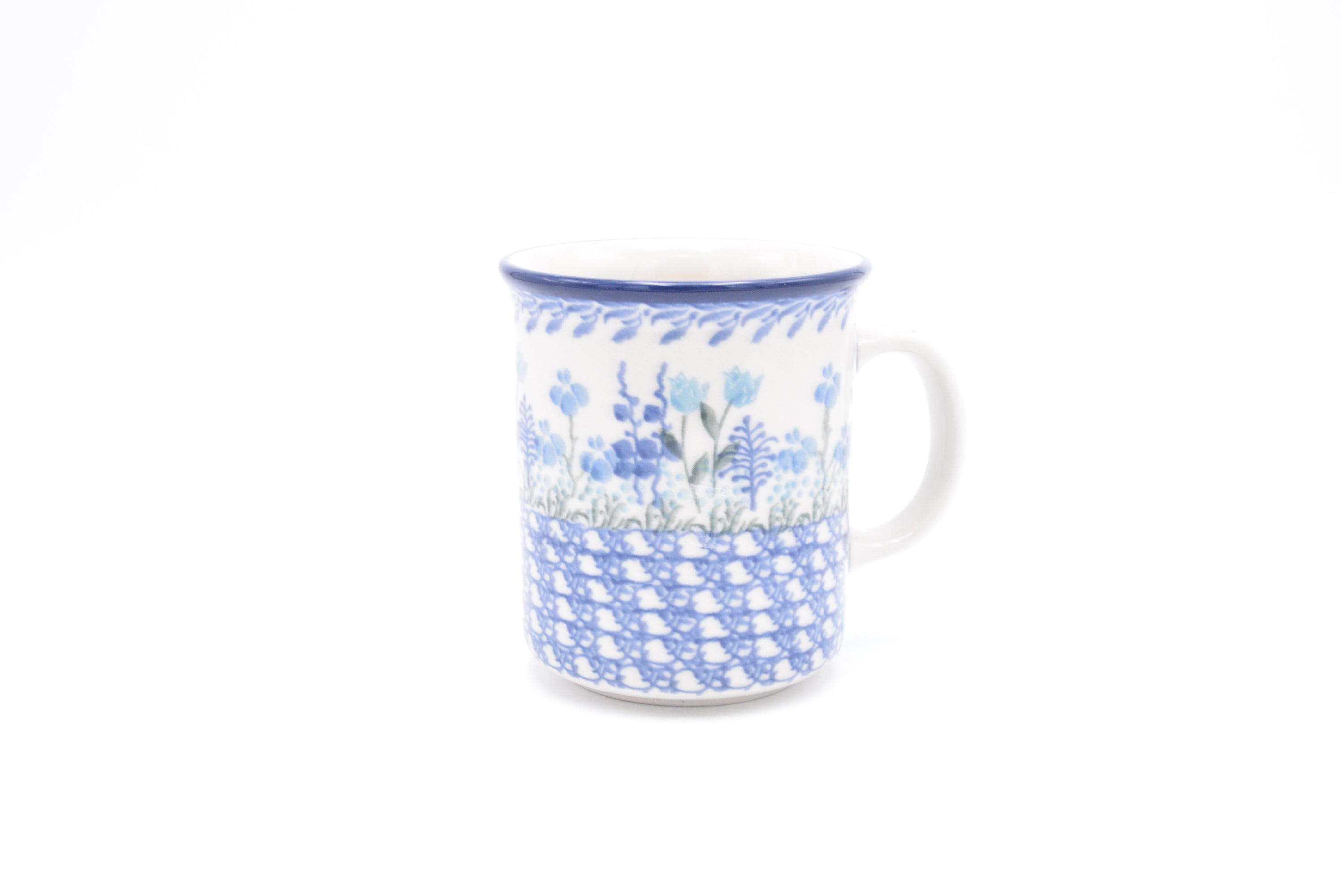 236 Bunzlau Rechte Mok 2898 - Blij Blauw Bunzlau