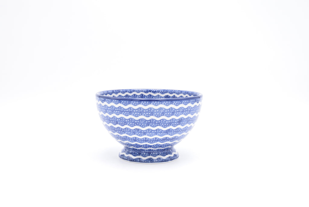 206 Bunzlau Schaal op voet 2957 - Blij Blauw Bunzlau