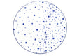 D53 Bunzlau Pizzabord 2958 - Blij Blauw Bunzlau