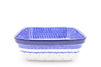 430 Bunzlau Ovenschaal Vierkant 2968 - Blij Blauw Bunzlau