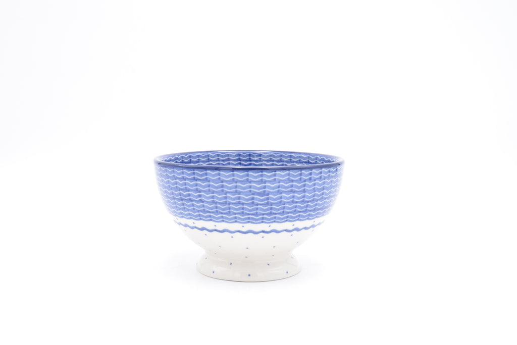 206 Bunzlau Schaal op voet 2968 - Blij Blauw Bunzlau
