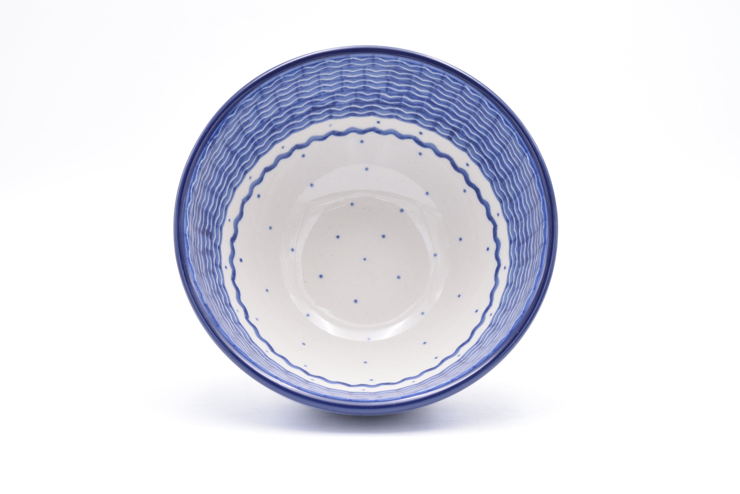 206 Bunzlau Schaal op voet 2968 - Blij Blauw Bunzlau