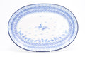 G68 Bunzlau Serveerschaal Ovaal 2993 - Blij Blauw Bunzlau