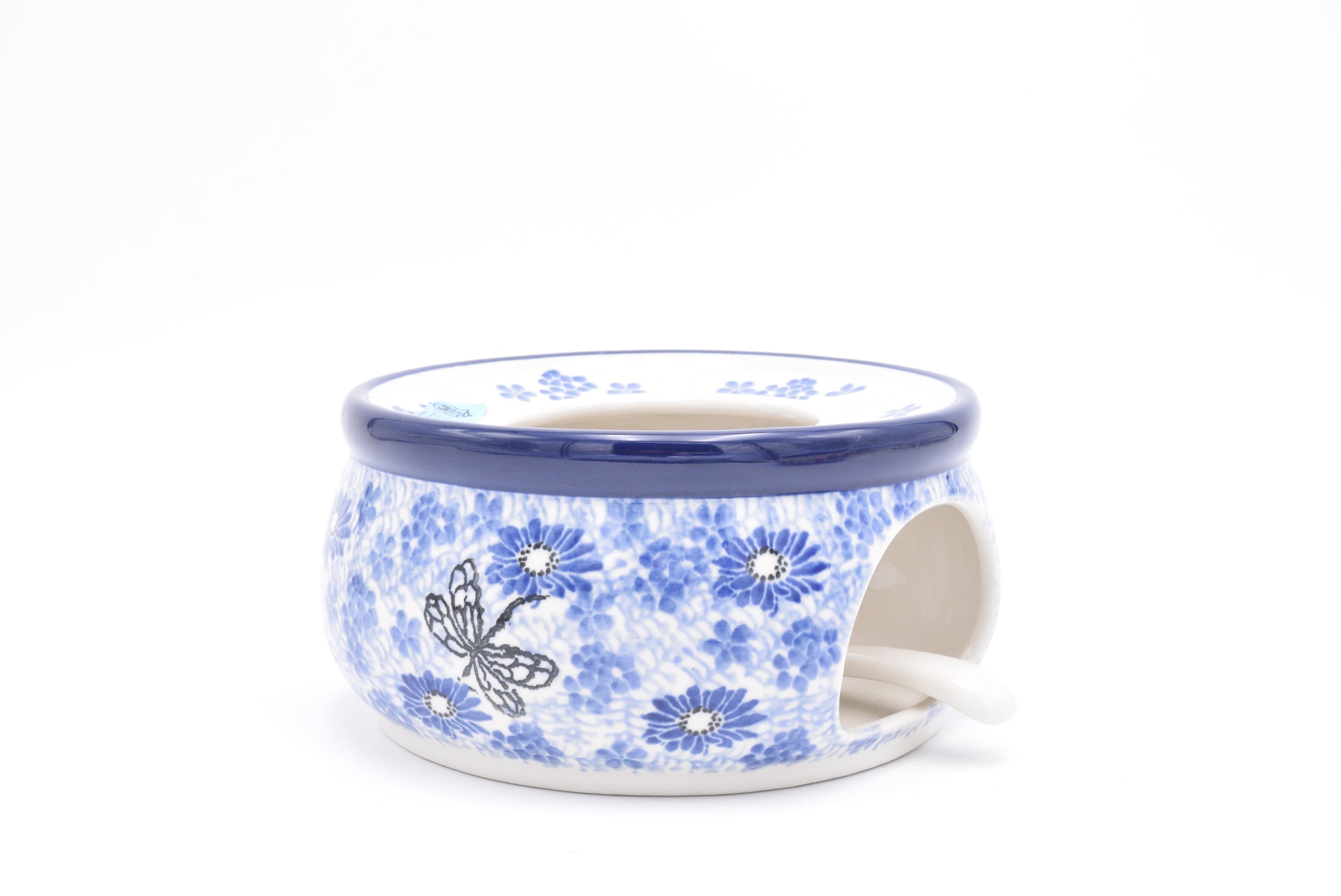 063 Theelichtje 2999 - Blij Blauw Bunzlau