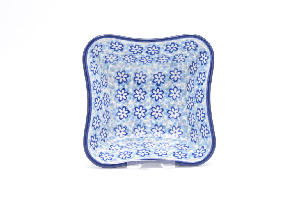 657 Bunzlau Vierkant schaaltje 3212 - Blij Blauw Bunzlau