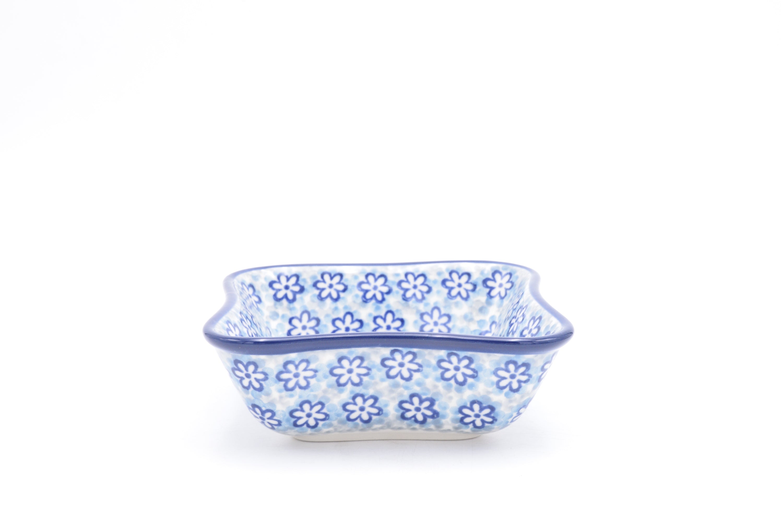 657 Bunzlau Vierkant schaaltje 3212 - Blij Blauw Bunzlau