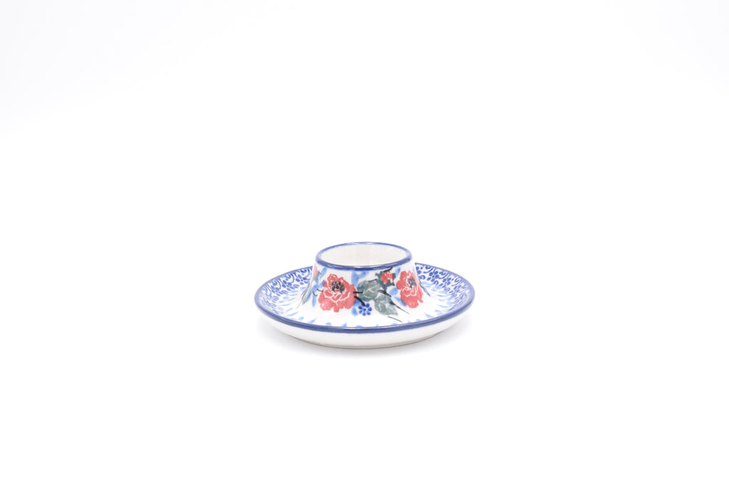 145 Bunzlau Eierdop 3214 - Blij Blauw Bunzlau