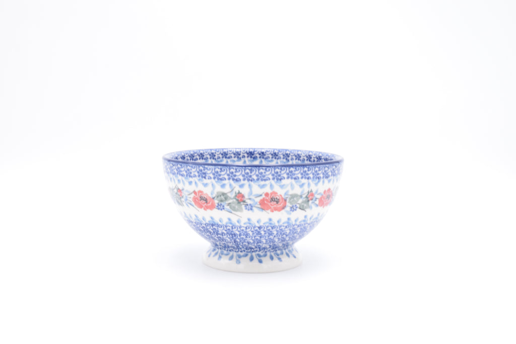 206 Bunzlau Schaal op voet 3214 - Blij Blauw Bunzlau