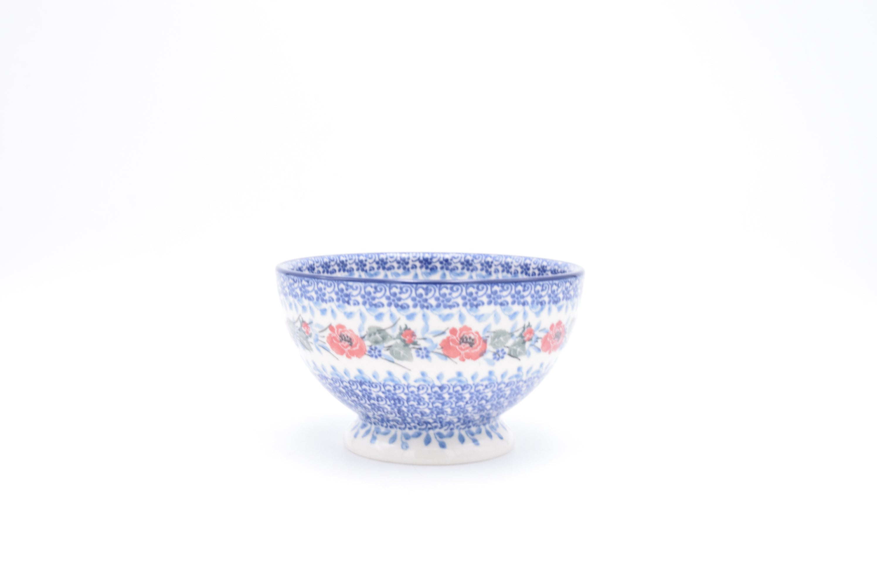 206 Bunzlau Schaal op voet 3214 - Blij Blauw Bunzlau