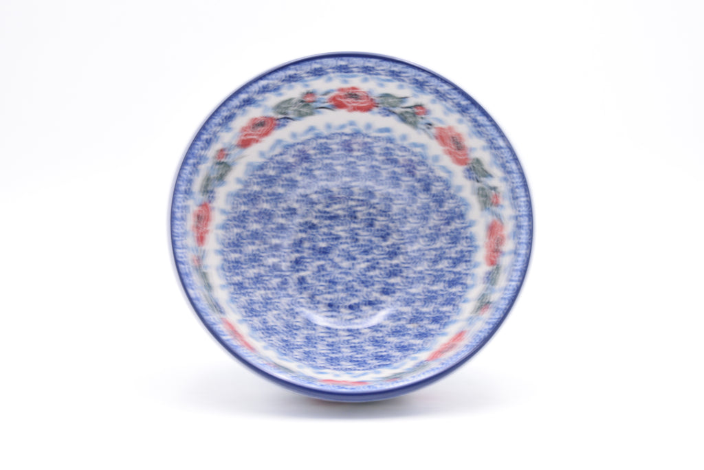 206 Bunzlau Schaal op voet 3214 - Blij Blauw Bunzlau