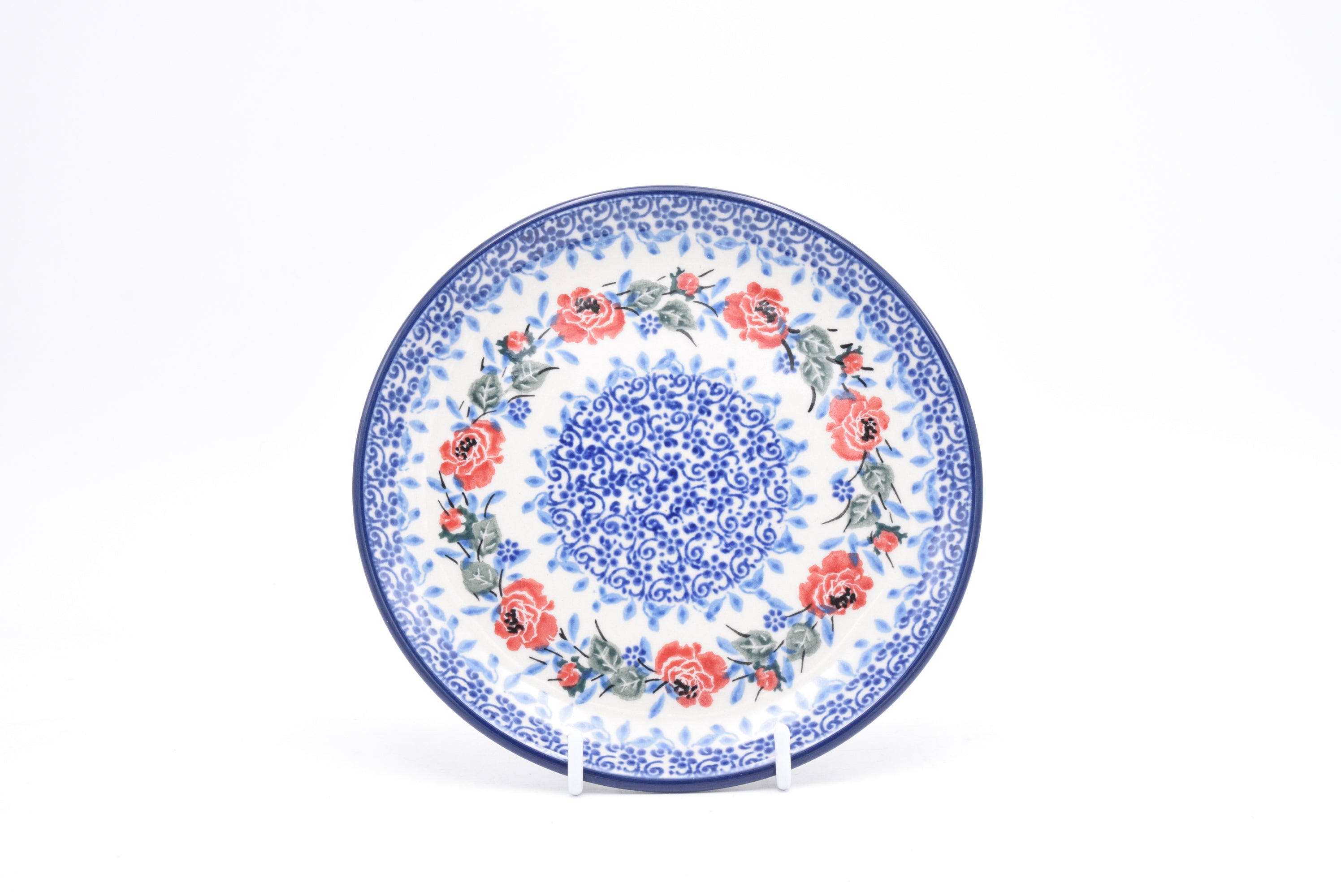 261 Bunzlau Gebaksbord 3214 - Blij Blauw Bunzlau