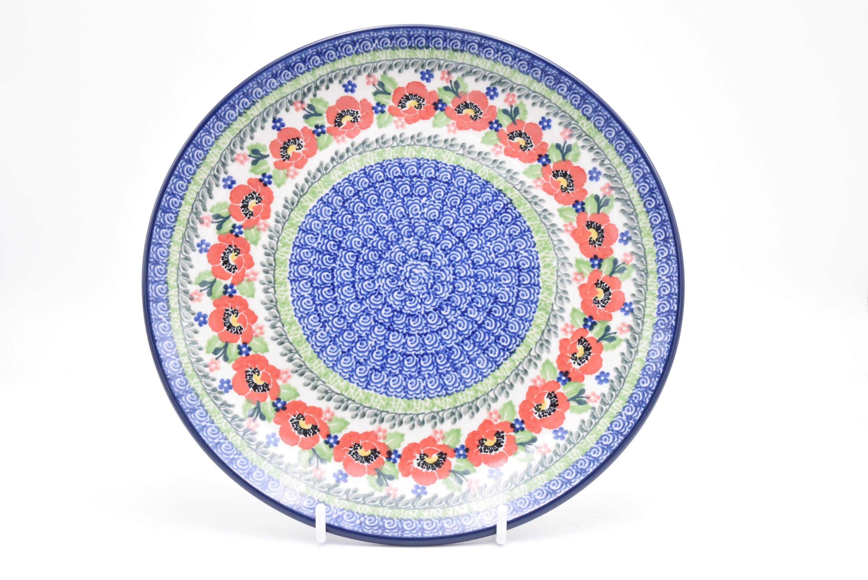 257 Bunzlau Dinerbord 3219 - Blij Blauw Bunzlau