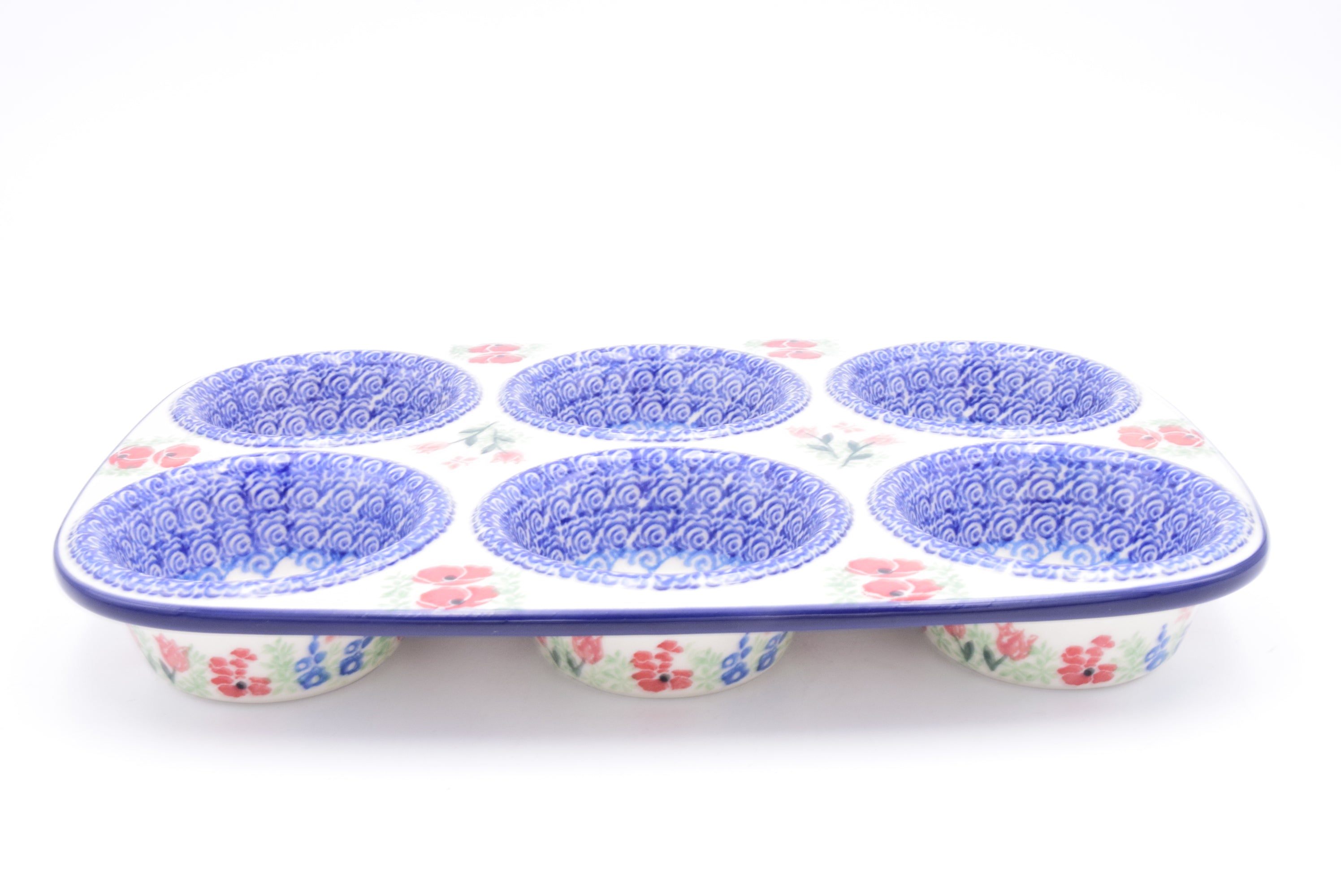 811 Bunzlau Muffin Tray 3220 - Blij Blauw Bunzlau