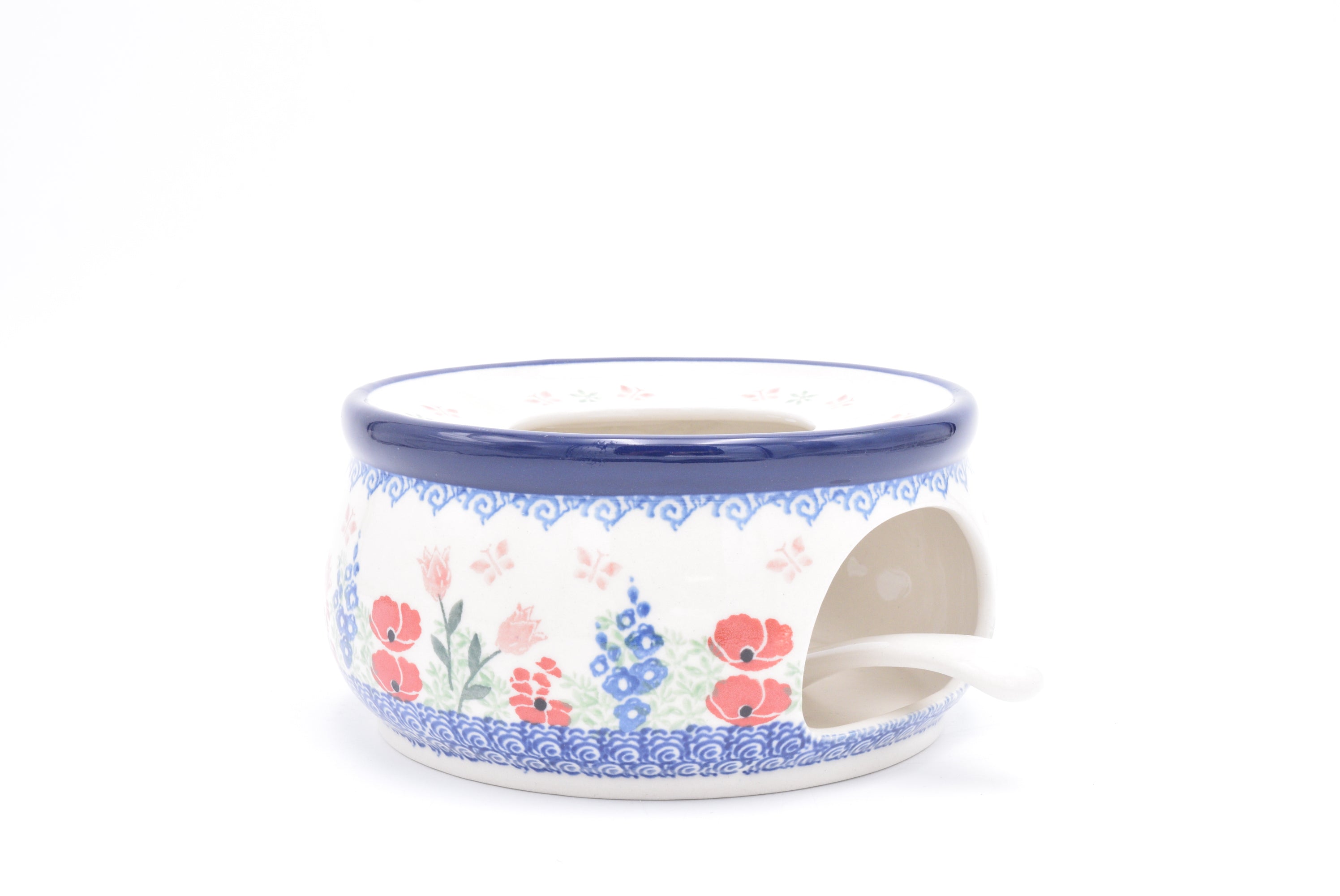 063 Theelichtje 3220 - Blij Blauw Bunzlau