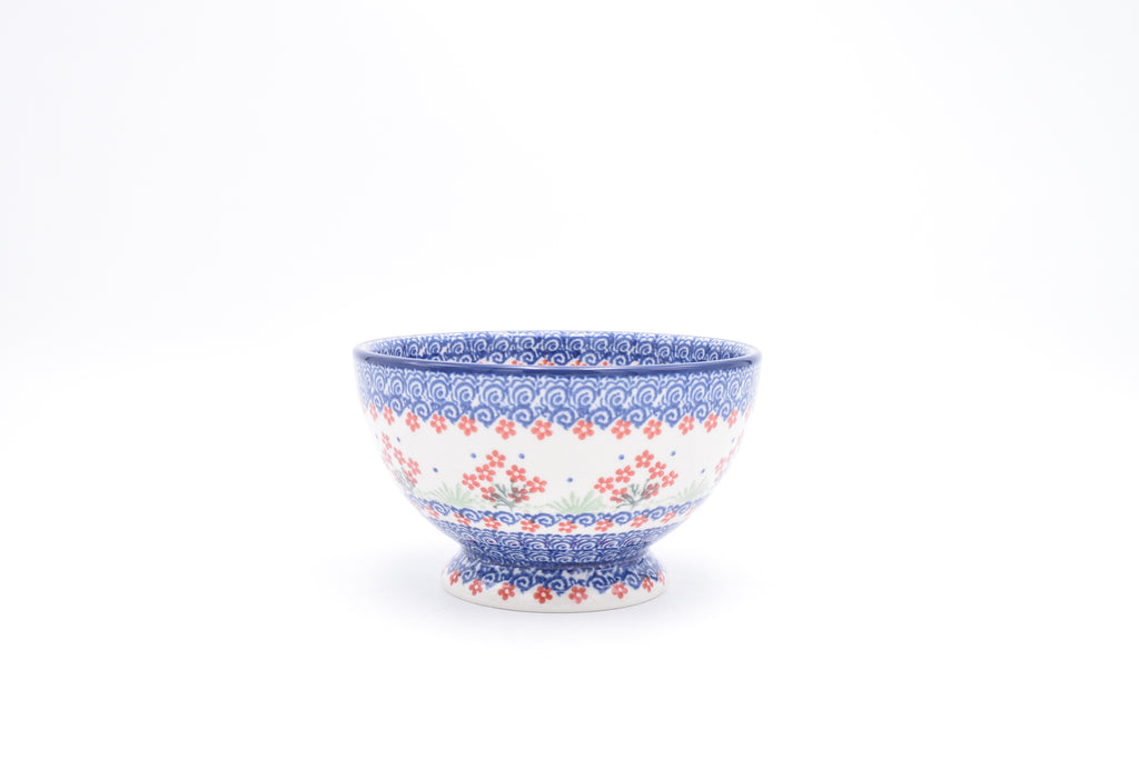 206 Bunzlau Schaal op voet 3223 - Blij Blauw Bunzlau