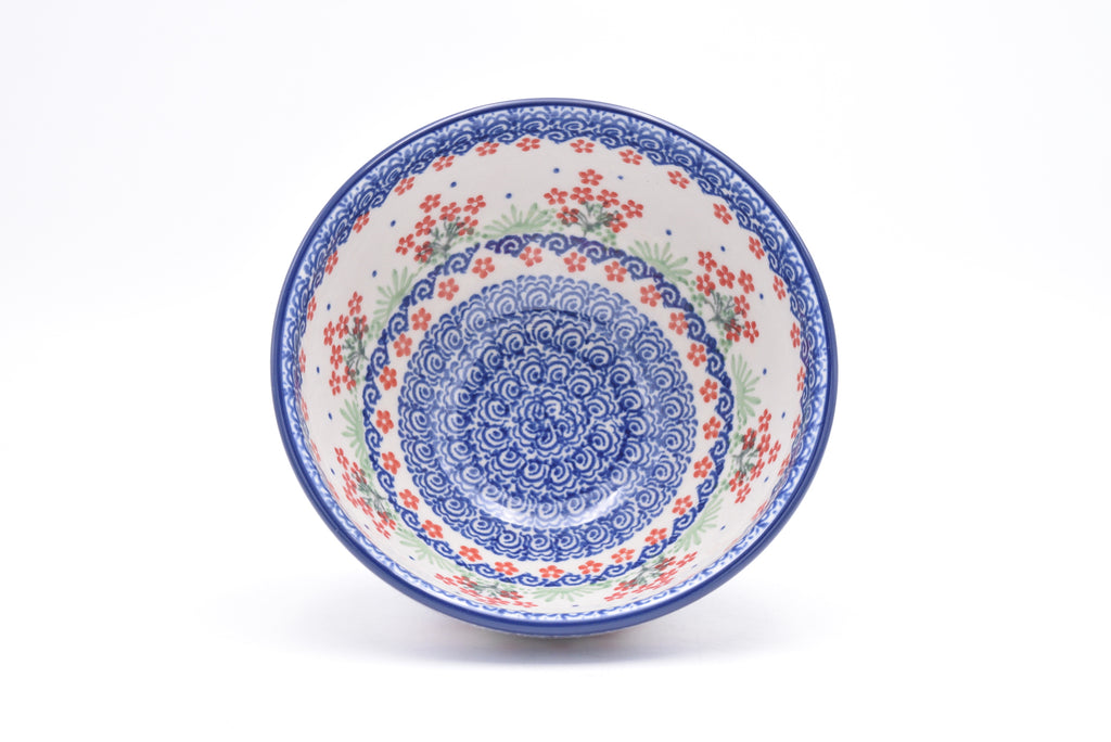 206 Bunzlau Schaal op voet 3223 - Blij Blauw Bunzlau