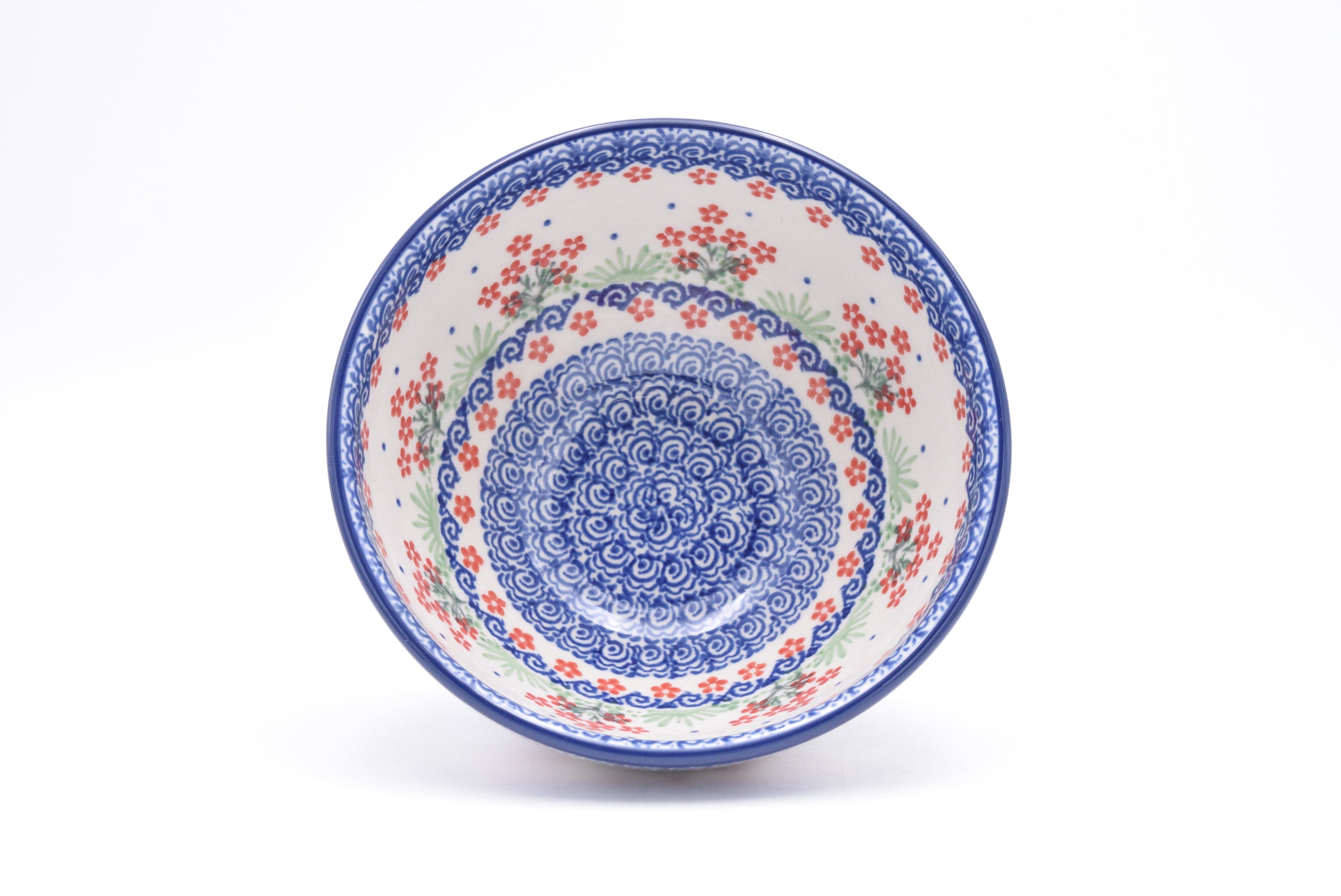 206 Bunzlau Schaal op voet 3223 - Blij Blauw Bunzlau