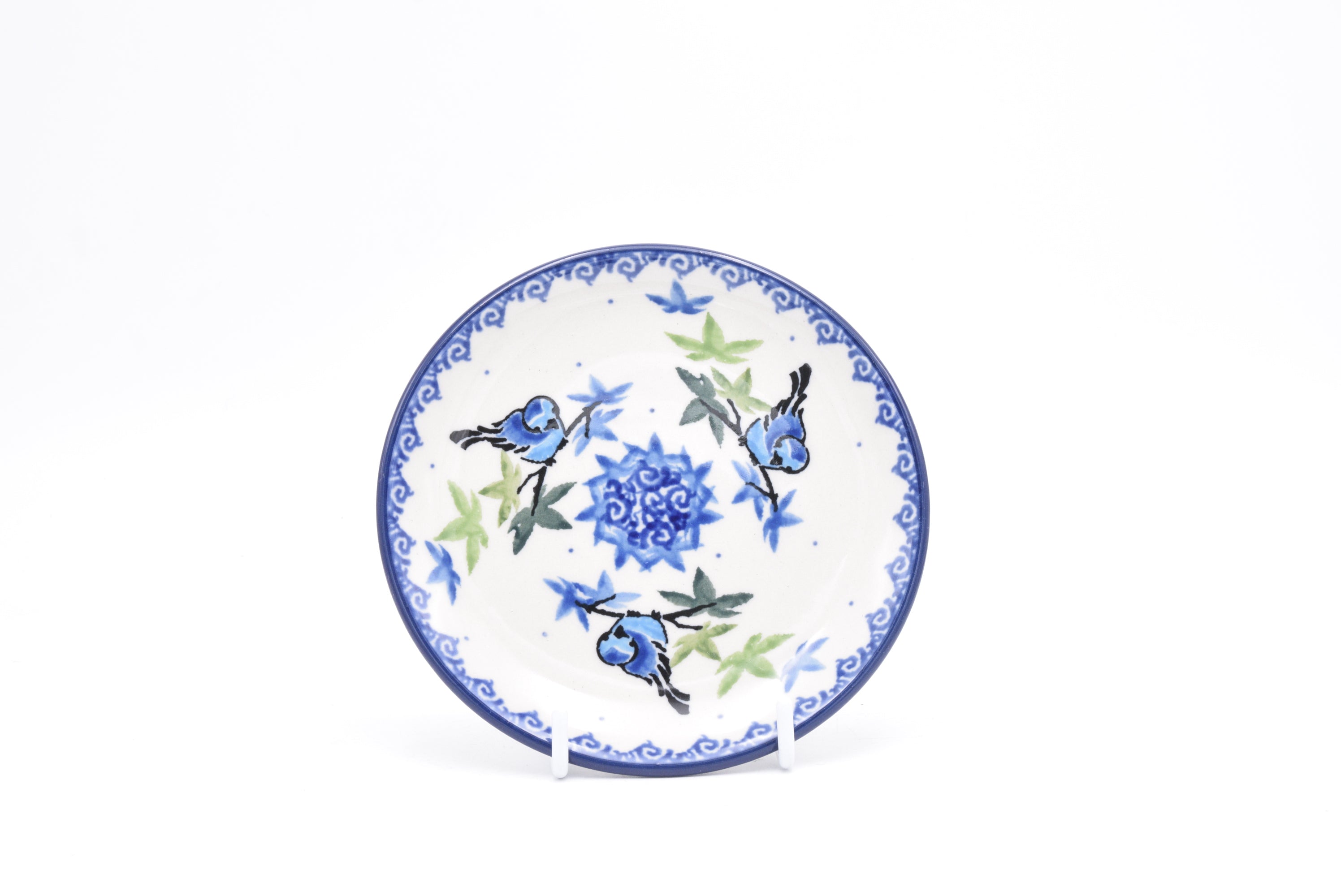 D21 Bunzlau Gebaksbordje 3235 - Blij Blauw Bunzlau