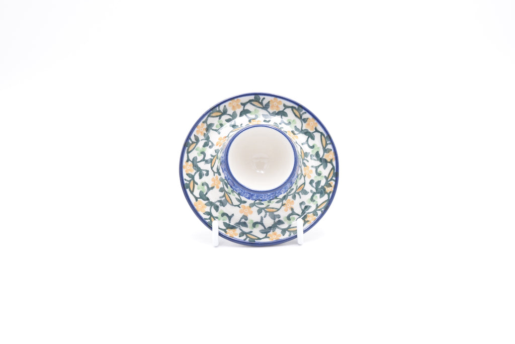 145 Bunzlau Eierdop 3273 - Blij Blauw Bunzlau