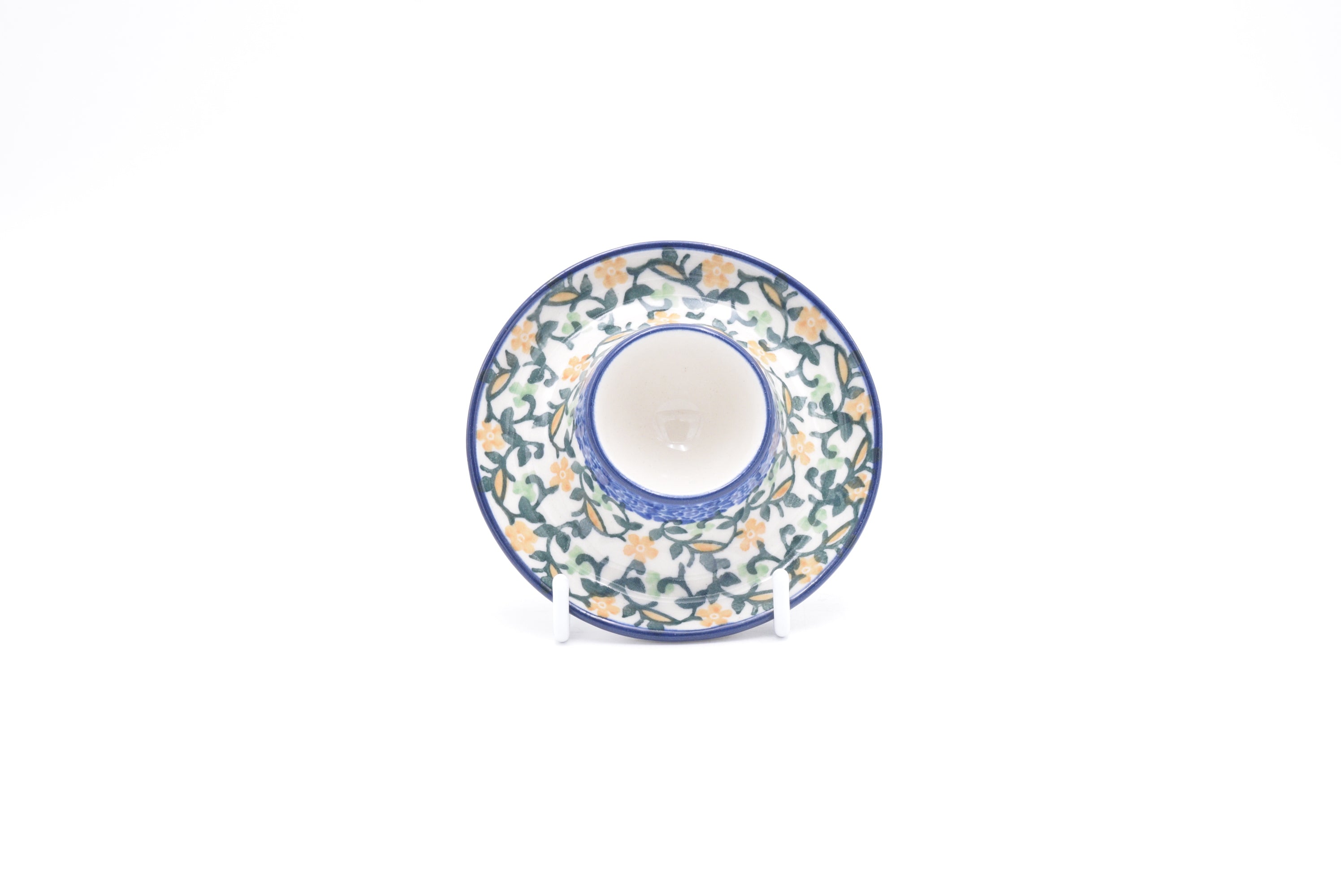 145 Bunzlau Eierdop 3273 - Blij Blauw Bunzlau